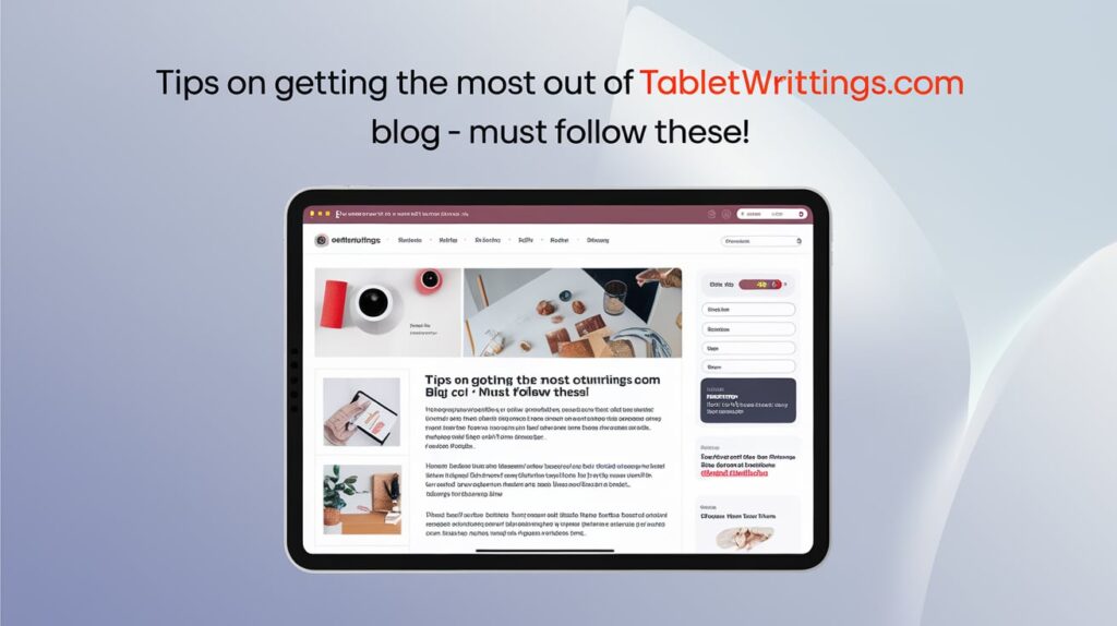 Tips on Getting the Most Out of TabletWritings.com Blog – Must Follow These!