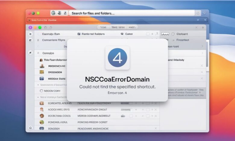 errordomain=nscocoaerrordomain&errormessage=could not find the specified shortcut.&errorcode=4