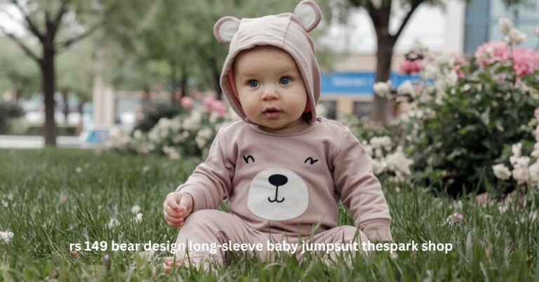 rs 149 bear design long-sleeve baby jumpsuit thespark shop